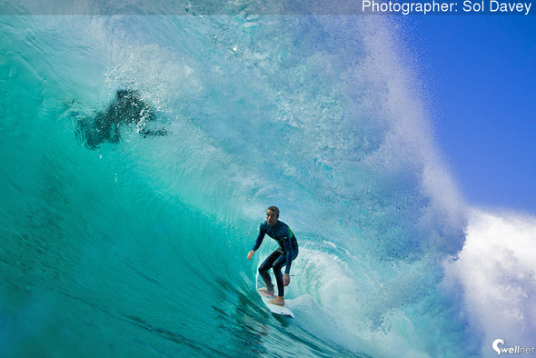   Mikey Wright under the
hammer south of Sydney