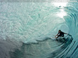   Elliot Marshall holding a
  line through a deep pit